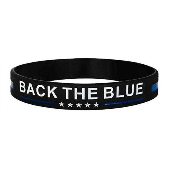 Blue Lives Matter Flag Bracelet - Silicone Wristband