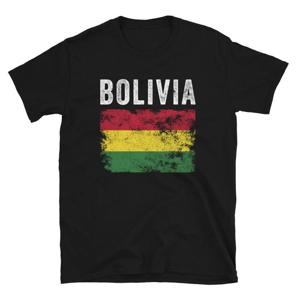 Bolivia Flag Distressed - Bolivian Flag T-Shirt