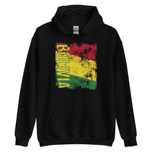 Bolivia Flag Distressed Hoodie