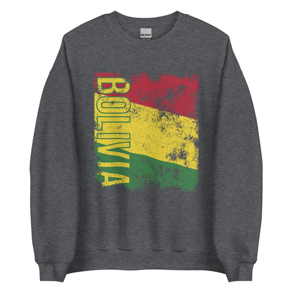 Bolivia Flag Distressed Sweatshirt