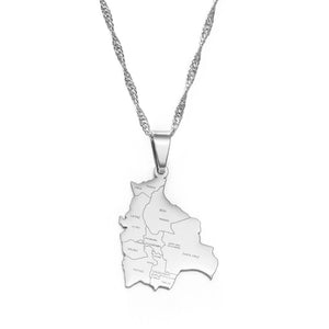 Bolivia Map Necklace