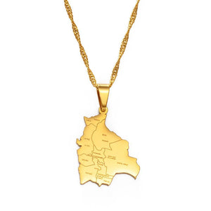 Bolivia Map Necklace