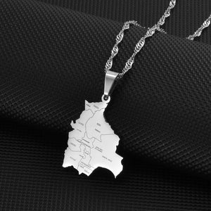 Bolivia Map Necklace