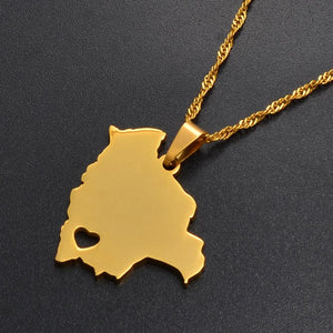 Bolivia Map Necklace