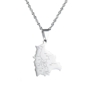 Bolivia Map Necklace