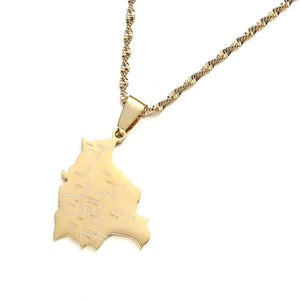 Bolivia Map Necklace