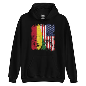 Bolivia USA Flag - Half American Hoodie