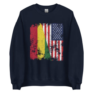 Bolivia USA Flag - Half American Sweatshirt