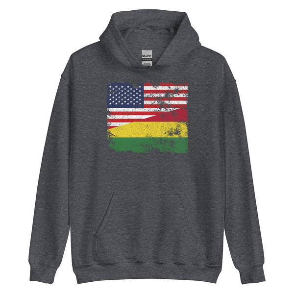 Bolivia USA Flag Hoodie