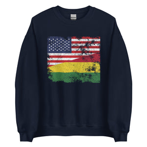 Bolivia USA Flag Sweatshirt