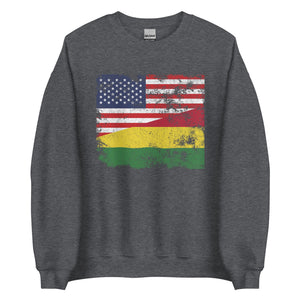 Bolivia USA Flag Sweatshirt