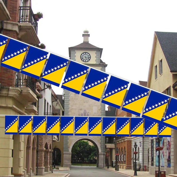 Bosnia Flag Bunting Banner - 20Pcs