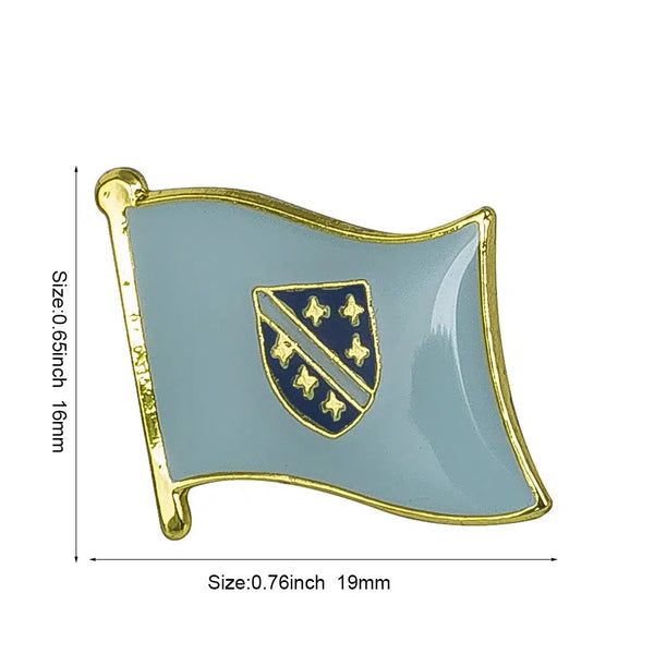 Bosnia Flag Lapel Pin - Enamel Pin Flag