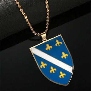 Bosnia & Herzegovina Flag Necklace