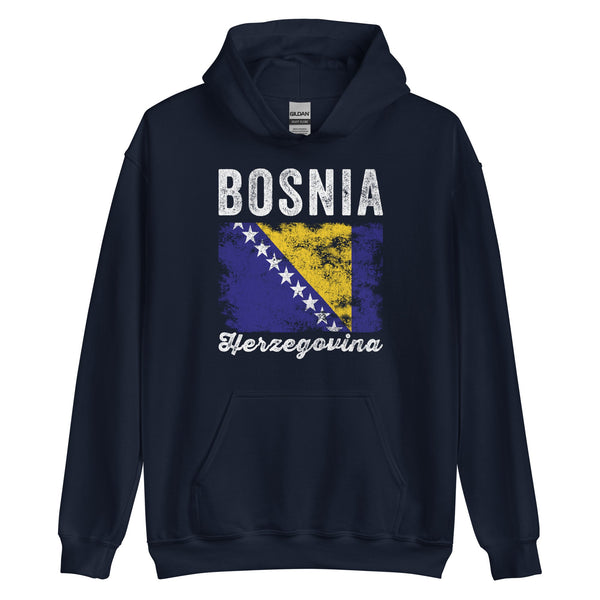 Bosnia and Herzegovina Flag Distressed Hoodie