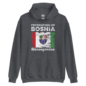 Bosnia and Herzegovina Flag Distressed Hoodie