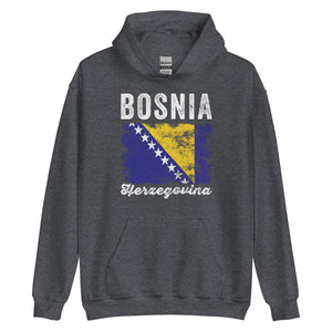 Bosnia and Herzegovina Flag Distressed Hoodie