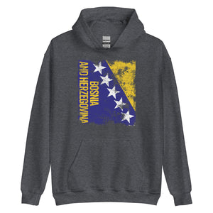 Bosnia and Herzegovina Flag Distressed Hoodie