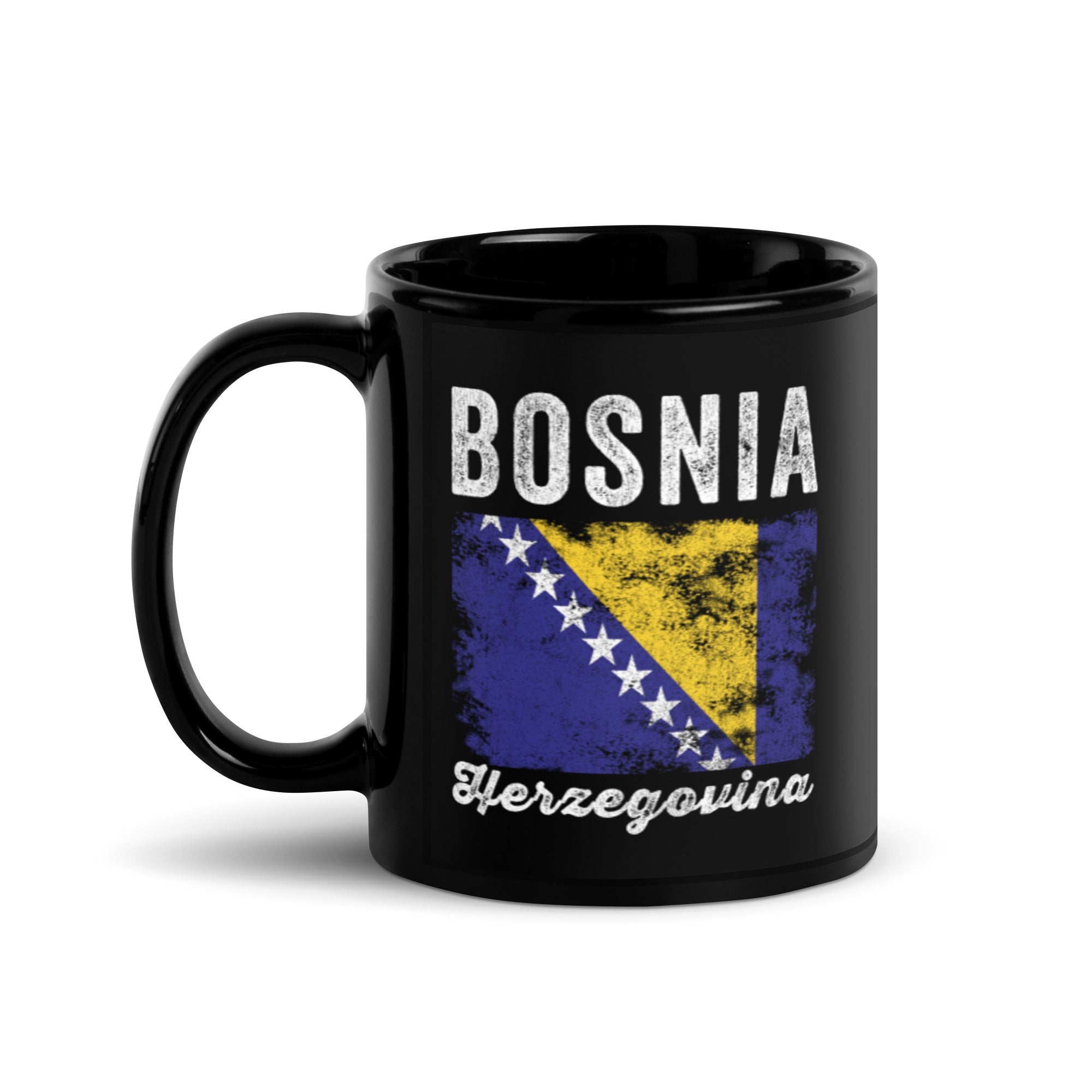 Bosnia and Herzegovina Flag Distressed Mug