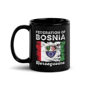 Bosnia and Herzegovina Flag Distressed Mug