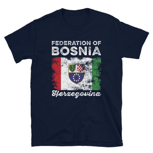 Bosnia and Herzegovina Flag Distressed T-Shirt