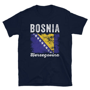 Bosnia and Herzegovina Flag Distressed T-Shirt