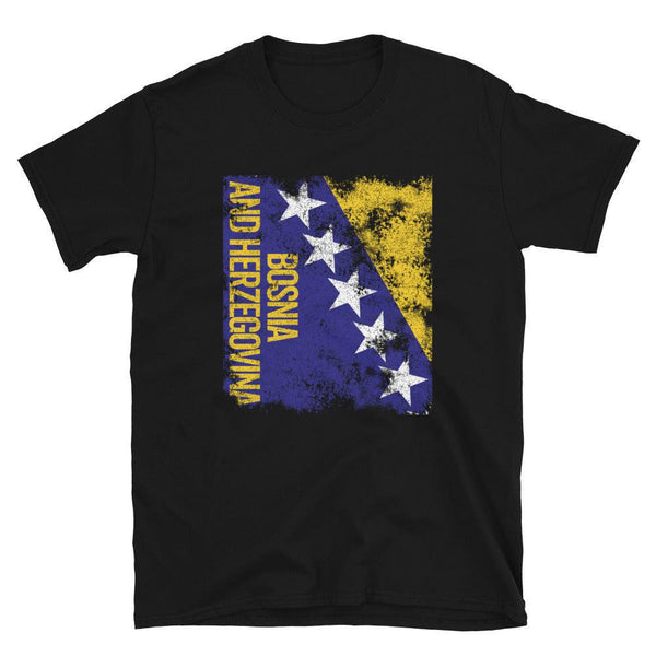 Bosnia and Herzegovina Flag Distressed T-Shirt
