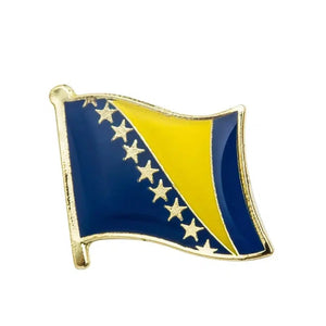 Bosnia and Herzegovina Flag Lapel Pin - Enamel Pin Flag