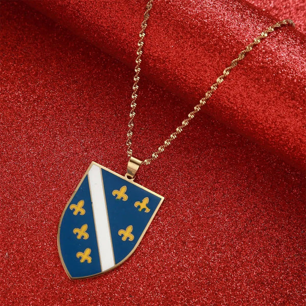 Bosnia and Herzegovina Flag Necklace