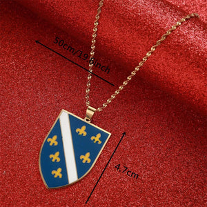 Bosnia and Herzegovina Flag Necklace