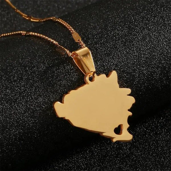 Bosnia and Herzegovina Map Necklace