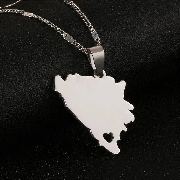 Bosnia and Herzegovina Map Necklace