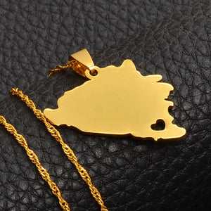 Bosnia and Herzegovina Map Necklace