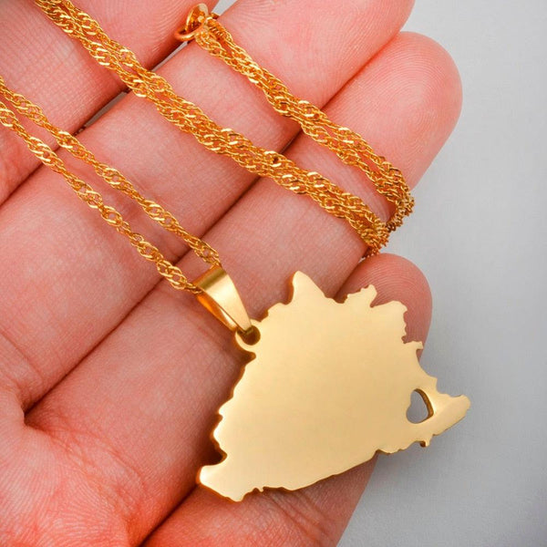 Bosnia and Herzegovina Map Necklace