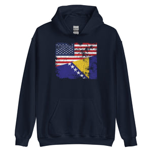 Bosnia and Herzegovina USA Flag Hoodie