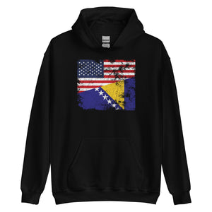 Bosnia and Herzegovina USA Flag Hoodie