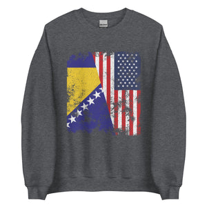 Bosnia and Herzegovina USA Flag Sweatshirt