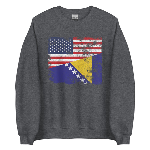 Bosnia and Herzegovina USA Flag Sweatshirt