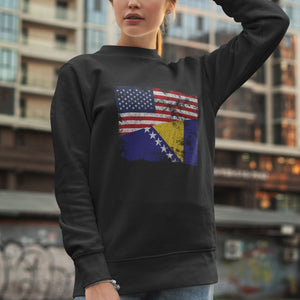 Bosnia and Herzegovina USA Flag Sweatshirt