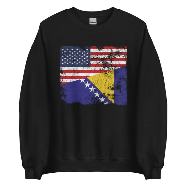 Bosnia and Herzegovina USA Flag Sweatshirt