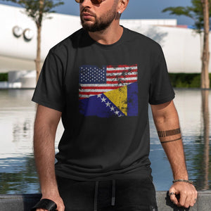 Bosnia and Herzegovina USA Flag T-Shirt