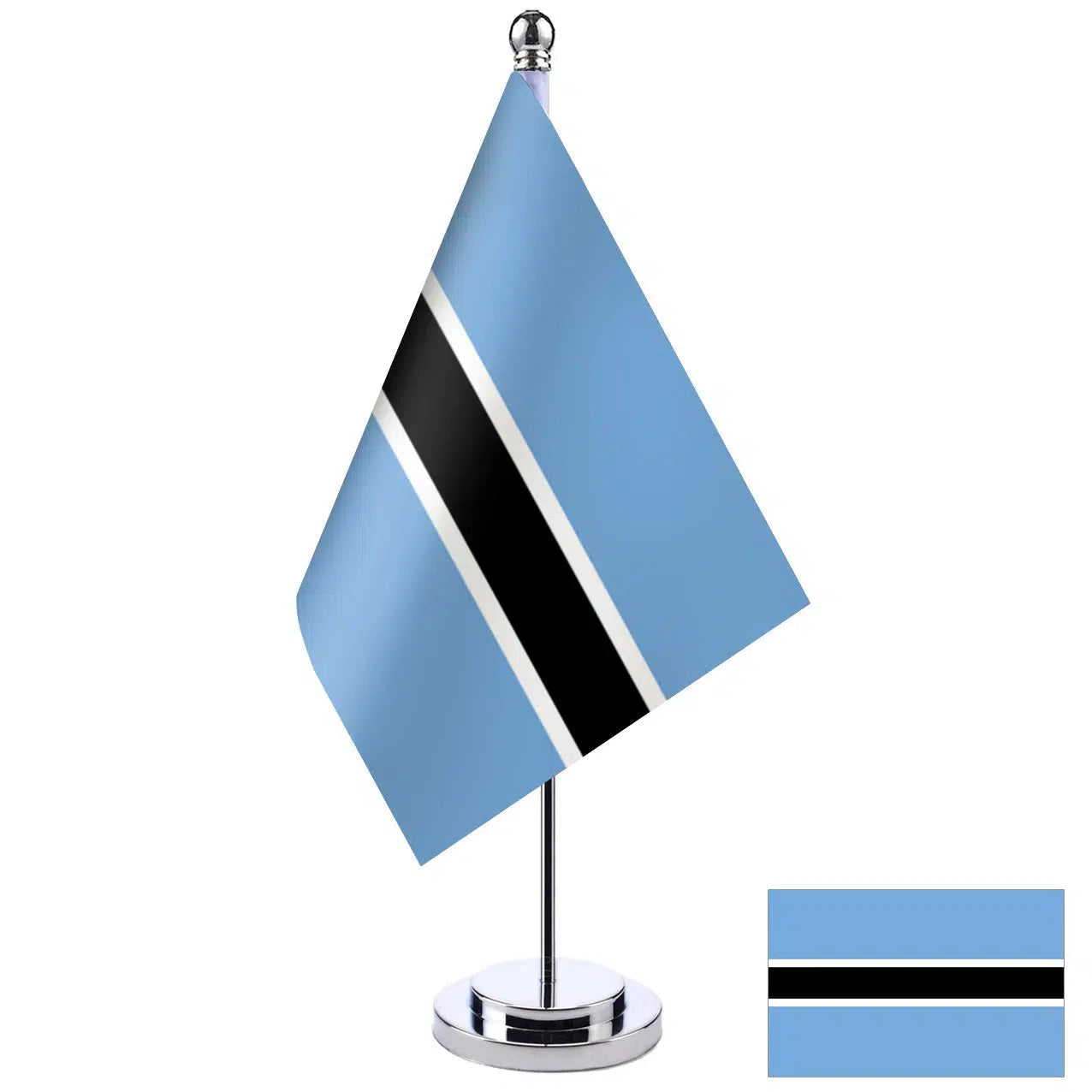 Botswana Desk Flag - Small Office Table Flag