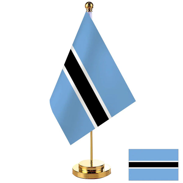 Botswana Desk Flag - Small Office Table Flag