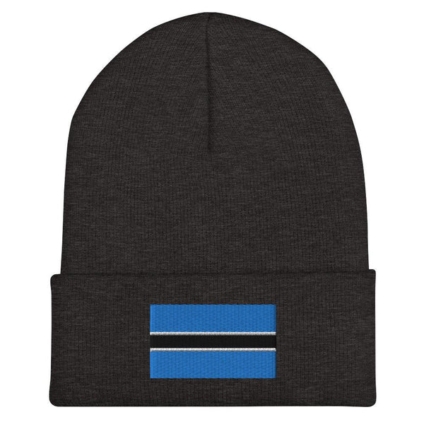 Botswana Flag Beanie - Embroidered Winter Hat