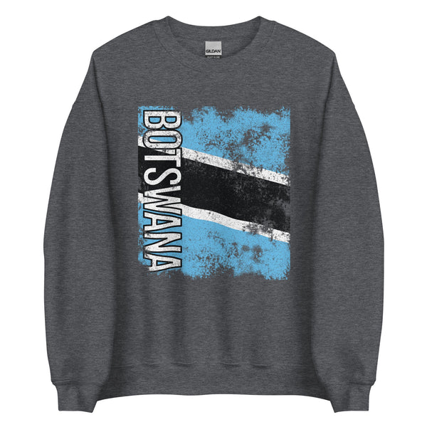 Botswana Flag - Distressed Flag Sweatshirt