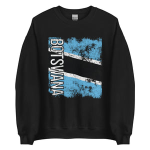 Botswana Flag - Distressed Flag Sweatshirt