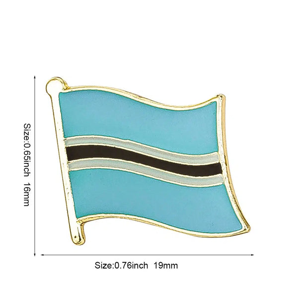 Botswana Flag Lapel Pin - Enamel Pin Flag