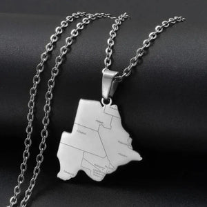 Botswana Map Necklace