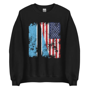 Botswana USA Flag - Half American Sweatshirt