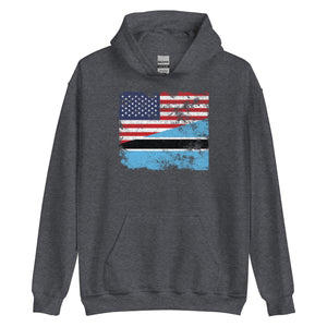 Botswana USA Flag Hoodie